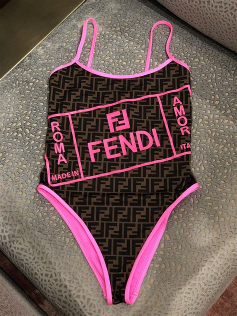 fendi white swimsuit|fendi neon bikini.